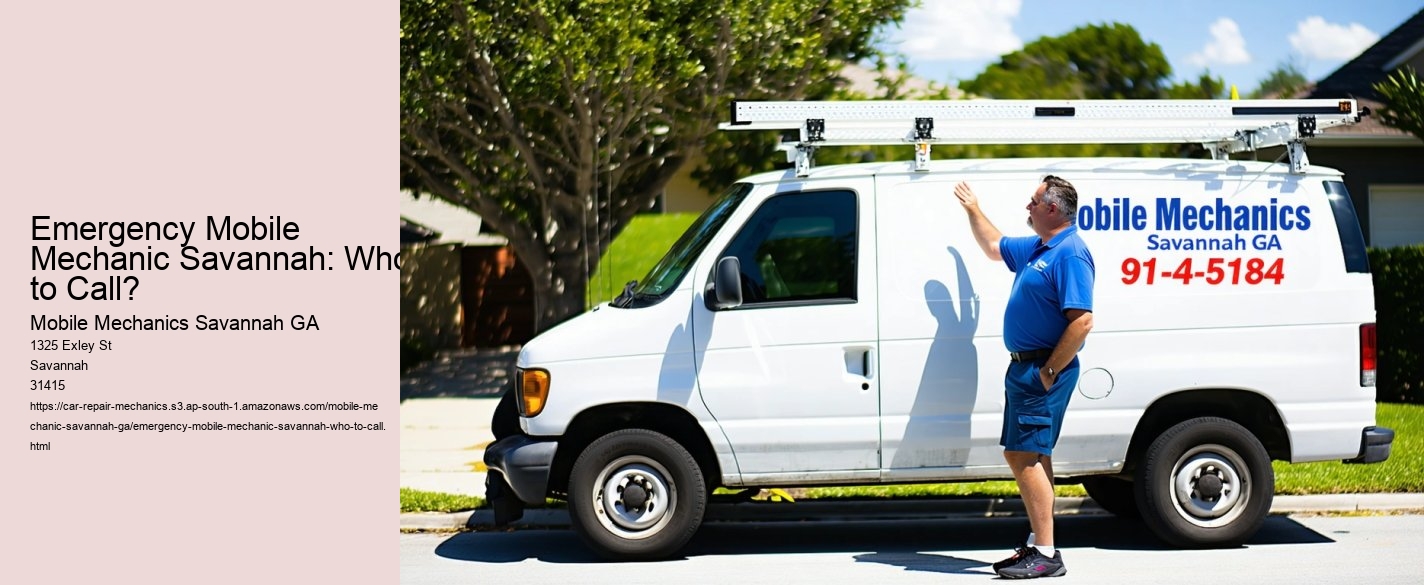 Emergency Mobile Mechanic Savannah: Who to Call?